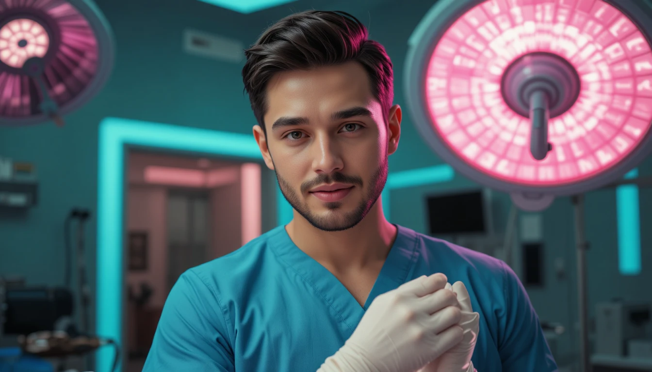 Estudiante trabajando en clínica